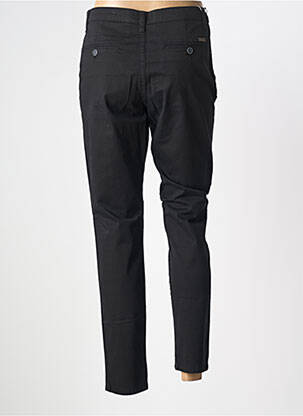 Pantalon chino tissage popeline taille normale noir LCDN femme