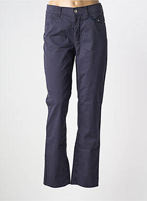 Pantalon slim tissage popeline taille normale bleu GARDEUR femme