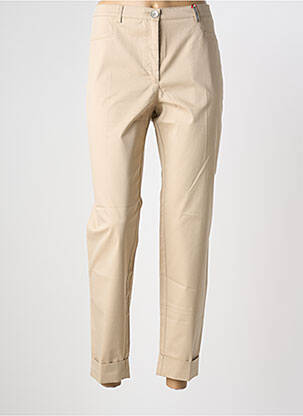 Pantalon droit stretch taille normale beige JOCAVI femme