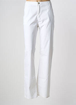 Pantalon slim tissage popeline taille normale blanc YOULINE femme