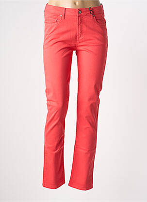 Jeans coupe slim stretch taille normale rouge VOTRE NOM femme