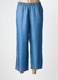 Pantalon 7/8 stretch taille normale bleu SIGNATURE femme