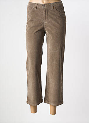 Pantalon 7/8 stretch taille normale marron WALTRON femme