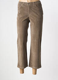 Pantalon 7/8 stretch taille normale marron WALTRON femme