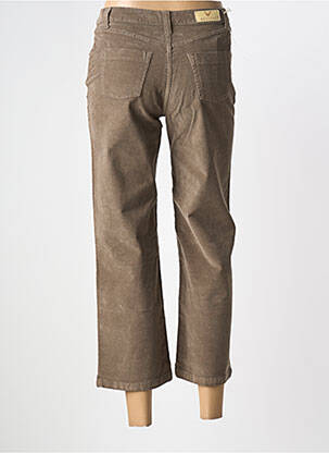 Pantalon 7/8 stretch taille normale marron WALTRON femme