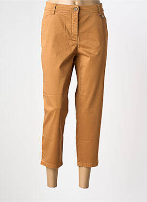 Pantacourt stretch taille normale marron TONI femme