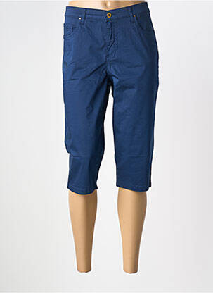 Corsaire tissage popeline taille normale bleu LCDN femme