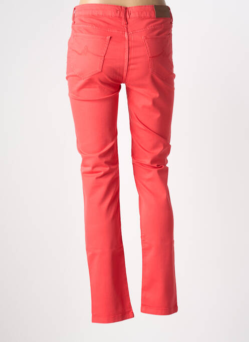 Jeans coupe slim stretch taille normale rouge VOTRE NOM femme