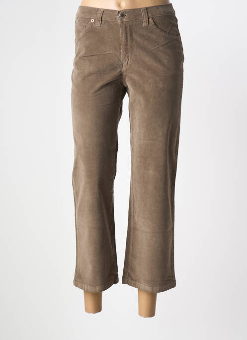 Pantalon 7/8 stretch taille normale marron WALTRON femme