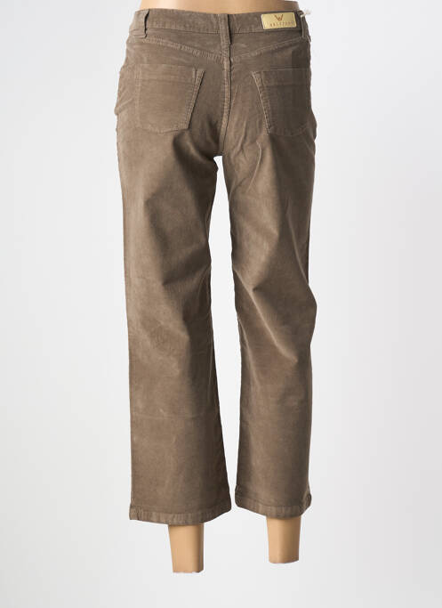 Pantalon 7/8 stretch taille normale marron WALTRON femme