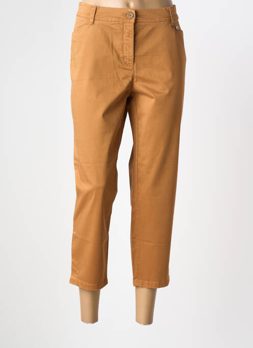 Pantacourt stretch taille normale marron TONI femme