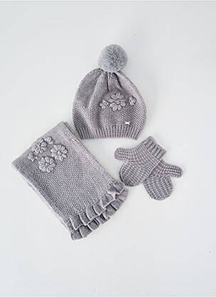 Bonnet bord-côtes gris MAYORAL fille