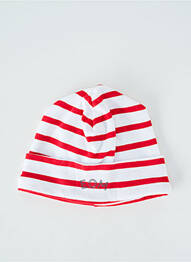 Bonnet maille fine rouge ELLE EST OU LA MER garcon