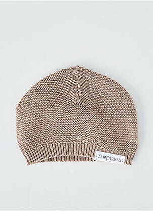 Bonnet bord-côtes beige NOPPIES enfant