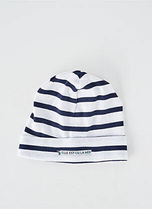 Bonnet maille fine bleu ELLE EST OU LA MER enfant