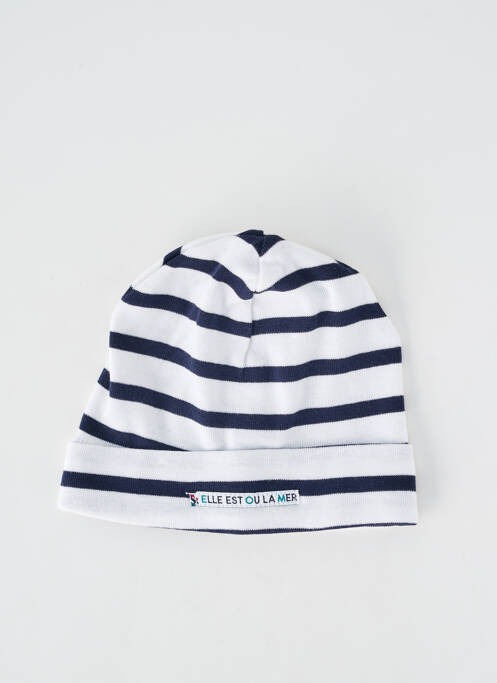 Bonnet maille fine bleu ELLE EST OU LA MER enfant
