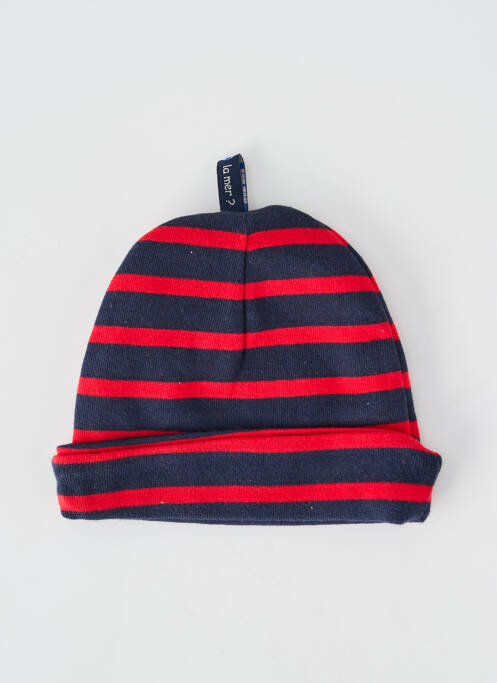 Bonnet rouge ELLE EST OU LA MER garcon