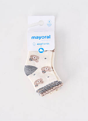Chaussettes imprimé fantaisie beige MAYORAL fille