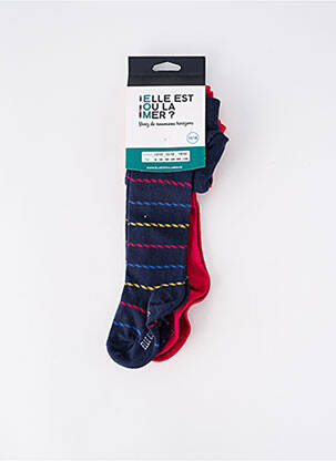 Collants bleu ELLE EST OU LA MER fille