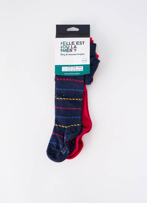 Collants bleu ELLE EST OU LA MER fille