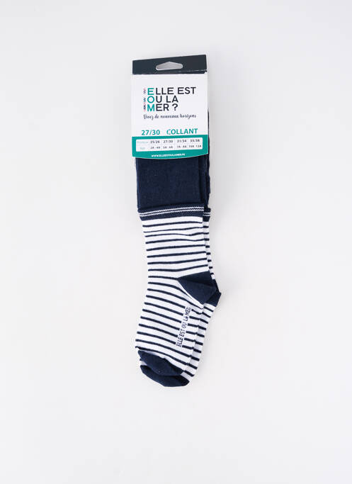 Collants bleu ELLE EST OU LA MER fille