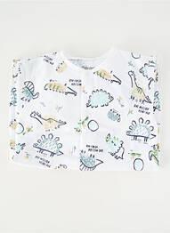 Pyjama fermeture pressionnée blanc BABY BOL garcon