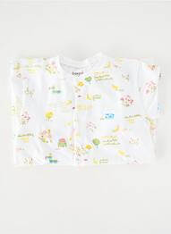 Pyjama fermeture pressionnée blanc BABY BOL fille