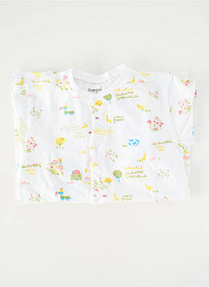 Pyjama fermeture pressionnée blanc BABY BOL fille