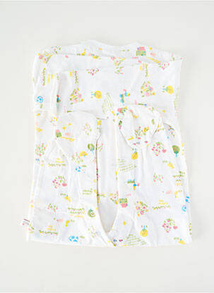 Pyjama fermeture pressionnée blanc BABY BOL fille