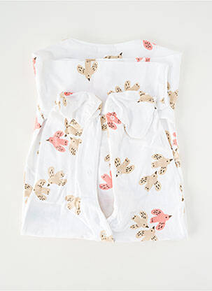 Pyjama fermeture pressionnée blanc BABY BOL fille