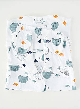 Pyjama fermeture pressionnée blanc BABY BOL garçon
