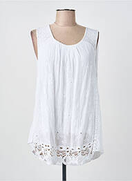 Top stretch sans manche beige COULEURS DU TEMPS femme