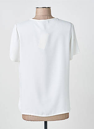 Top tissage crêpe manches courtes beige WEINBERG femme