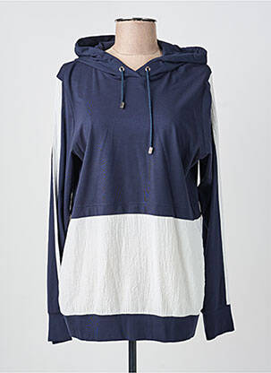 Sweat-shirt à capuche stretch manches longues bleu MERI & ESCA femme