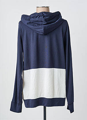 Sweat-shirt à capuche stretch manches longues bleu MERI & ESCA femme