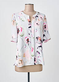 Blouse imprimé fleurs manches courtes gris WEINBERG femme