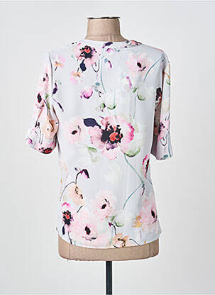 Blouse imprimé fleurs manches courtes gris WEINBERG femme