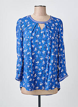 Top coupe cintrée manches longues bleu GREGORY PAT femme