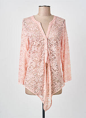 Top coupe cintrée manches longues rose GREGORY PAT femme