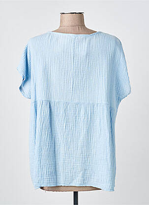 Top manches courtes manches courtes bleu COULEURS DU TEMPS femme
