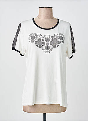 Top stretch manches courtes beige GUY DUBOUIS femme