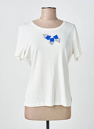 T-shirt coupe droite manches courtes beige GUY DUBOUIS femme