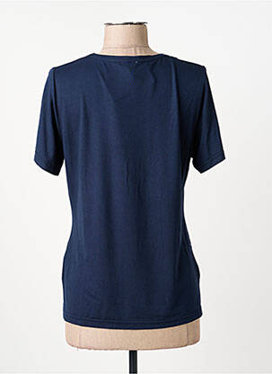 T-shirt sérigraphie manches courtes bleu GUY DUBOUIS femme