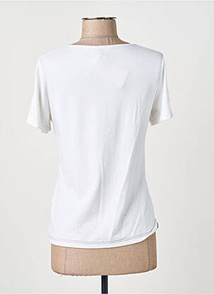 T-shirt sérigraphie avec strass manches courtes beige GUY DUBOUIS femme
