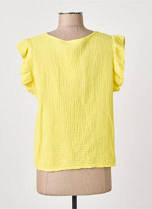 Top manches courtes manches courtes jaune COULEURS DU TEMPS femme