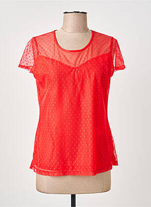 Top manches courtes manches courtes rouge MERI & ESCA femme