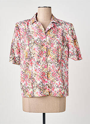 Chemisier coupe cintrée manches courtes rose FRANCE RIVOIRE femme