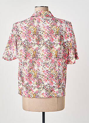 Chemisier coupe cintrée manches courtes rose FRANCE RIVOIRE femme
