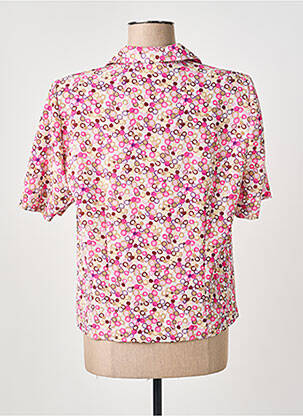 Chemisier coupe cintrée manches courtes rose FRANCE RIVOIRE femme