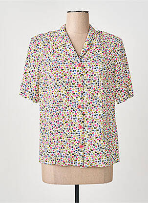 Chemisier coupe cintrée manches courtes beige GUY DUBOUIS femme